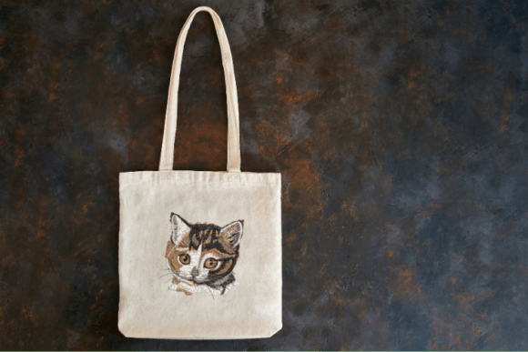 Cat Face 2 Embroidery Design