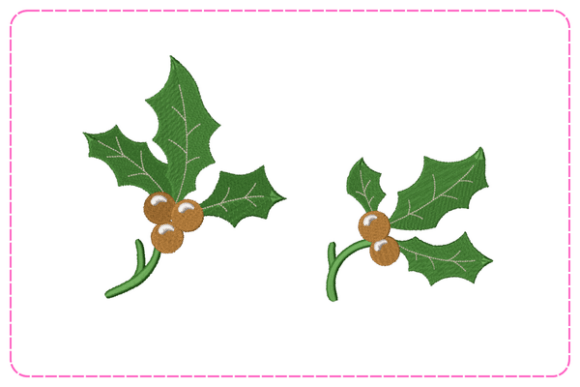 Christmas Holly Leaves Embroidery Design Review