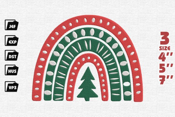Christmas Magic Rainbow Embroidery