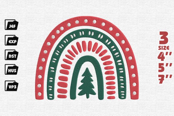 Christmas Rainbow Embroidery