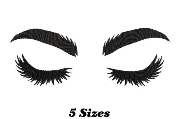 Eyelashes Embroidery Eesign