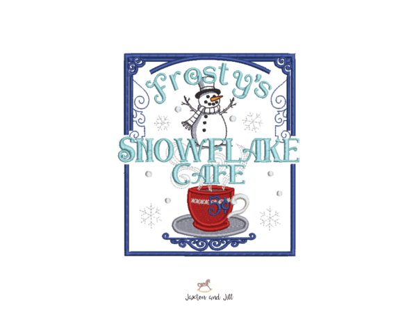 Frosty's Snowflake Cafe Embroidery