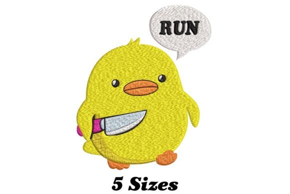 Funny Duck Embroidery Design