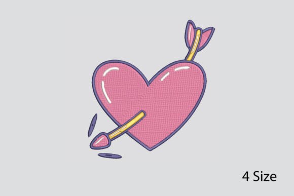 Love Broken Heart Embroidery Design