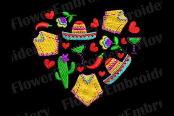 Otomi Mexican Embroidery Design