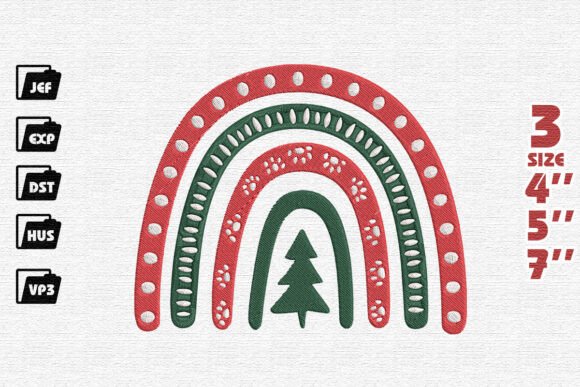 Rainbow of Christmas Cheer Embroidery