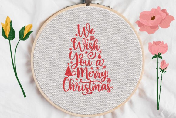 We Wish You a Merry Christmas Embroidery